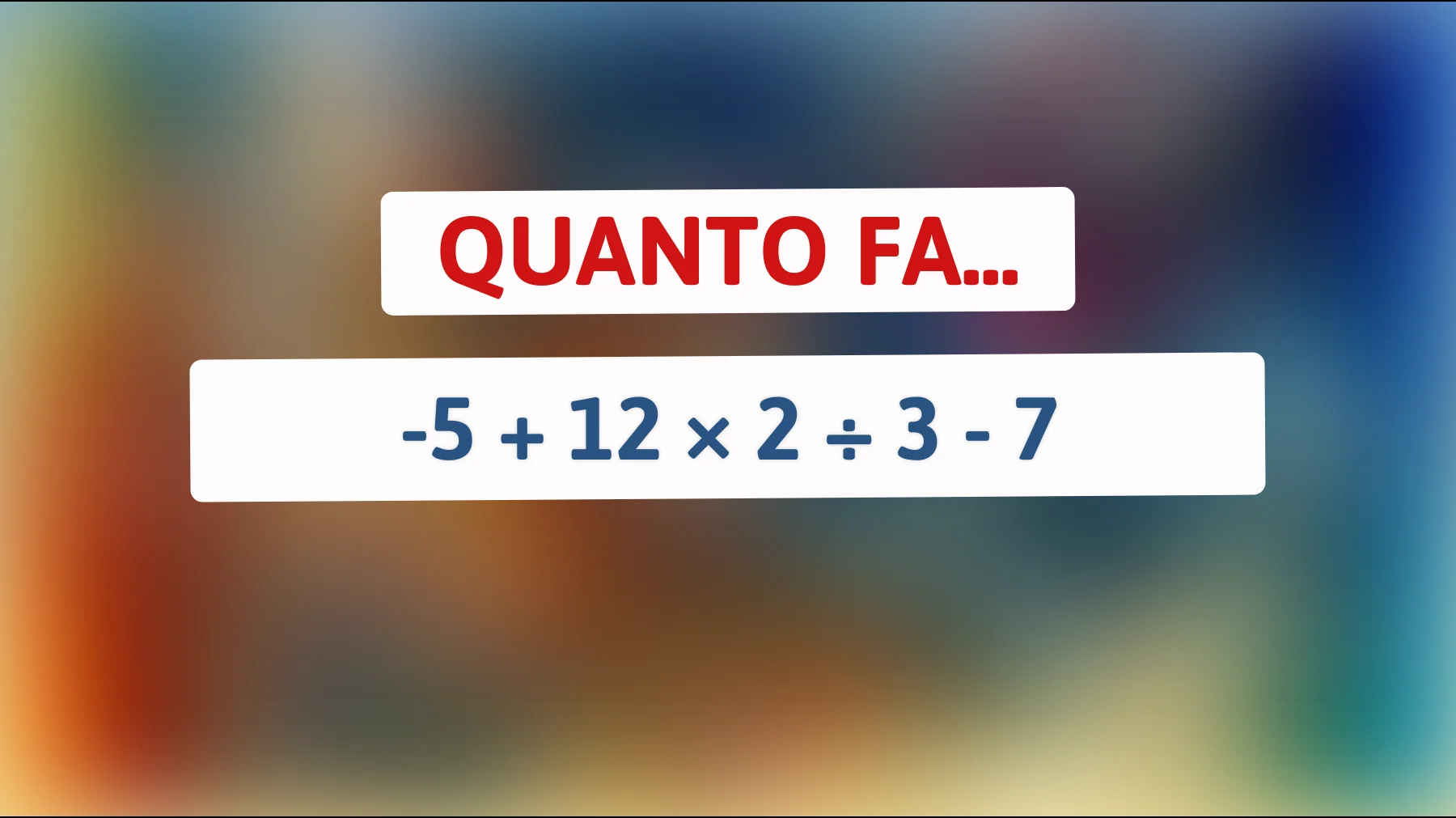 Sfida il tuo cervello: Riesci a risolvere questo semplice ma ingannevole problema matematico? Prova se sei davvero un genio!"