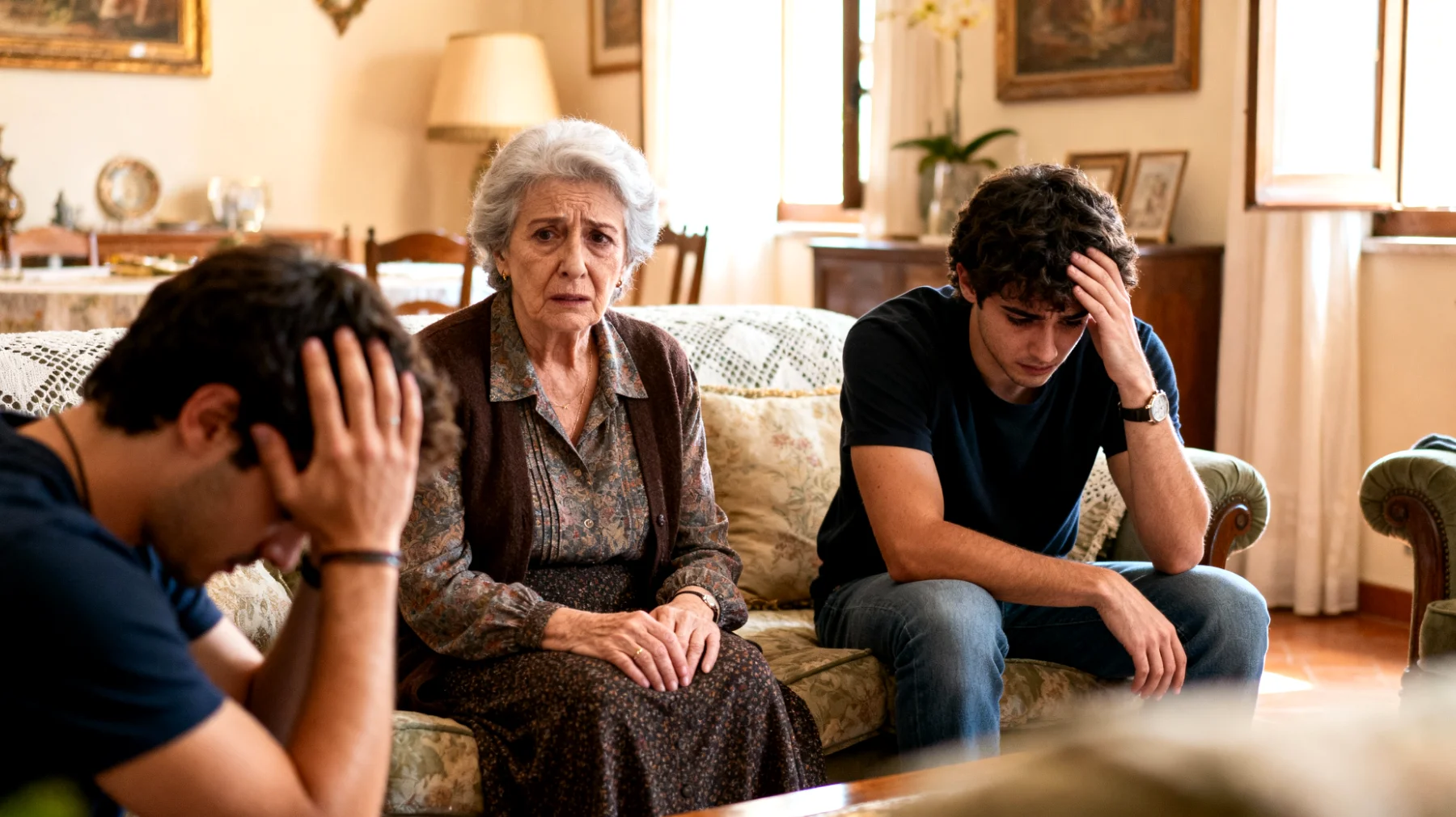 Una nonna si trova in difficoltà nel gestire le emozioni intense dei suoi nipoti giovani adulti, che attraversano momenti di ansia, frustrazione o crisi esistenziali legate a scelte universitarie, lavorative o relazionali, senza sapere come offrire supporto emotivo adeguato senza risultare invadente o fuori tempo"