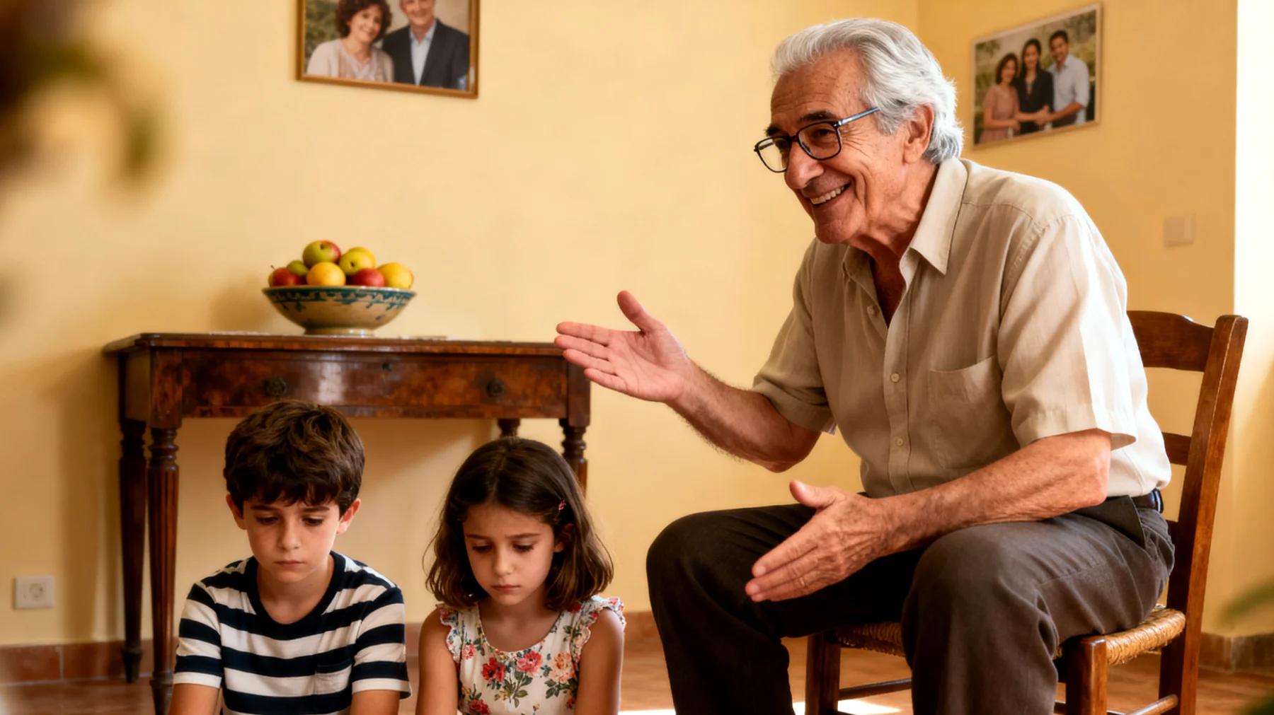 Il nonno nota che i suoi nipoti bambini mostrano scarsa fiducia in se stessi, si sminuiscono continuamente e hanno paura di sbagliare nelle attività quotidiane e nel gioco"