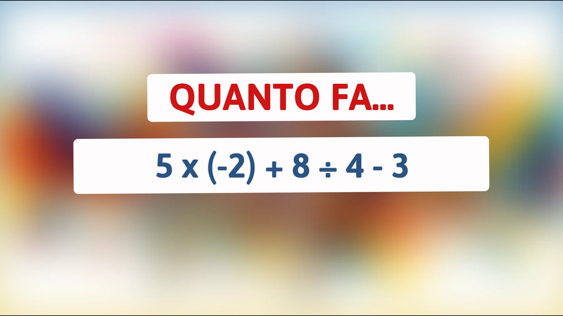 Sfida il tuo cervello! Scopri se riesci a risolvere questo ingannevole rompicapo matematico!"