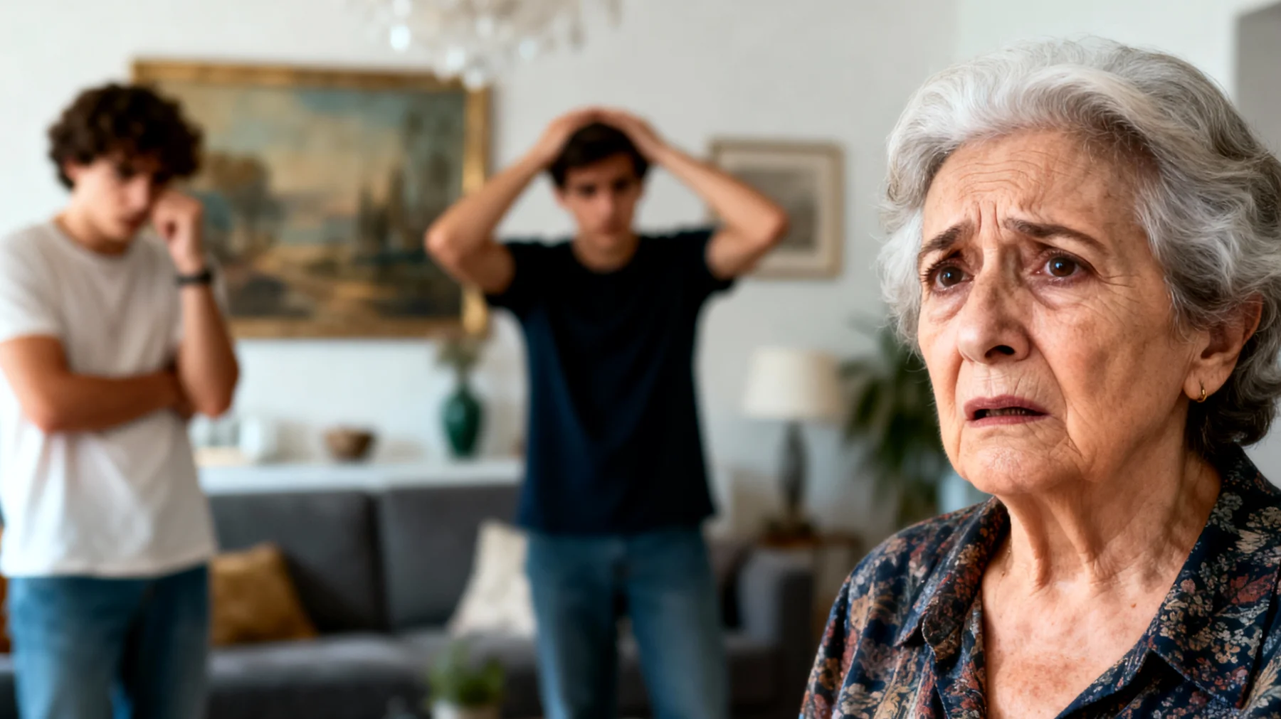 Nonna che osserva con preoccupazione i nipoti giovani adulti reagire con forte irritazione e abbandono quando le cose non vanno come vorrebbero, notando difficoltà nel gestire insuccessi lavorativi, sentimentali o progetti personali non realizzati"