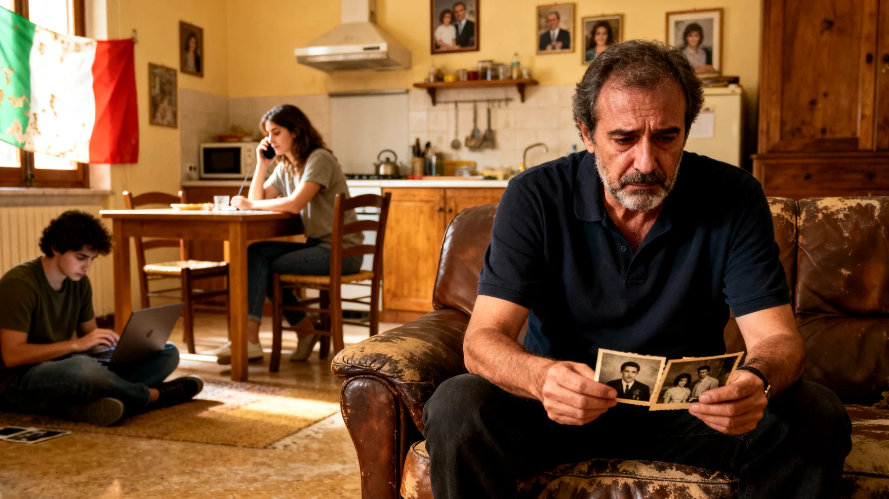 Un papà si sente in colpa perché ritiene di non essere stato sufficientemente presente durante la crescita dei suoi figli, ora giovani adulti, a causa del lavoro e delle responsabilità, e teme di aver compromesso il rapporto con loro."